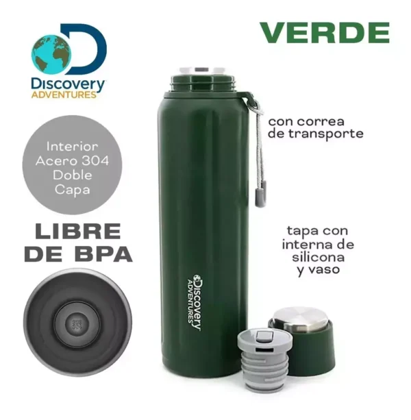 TERMO DISCOVERY C/CORREA 750ML VERDE